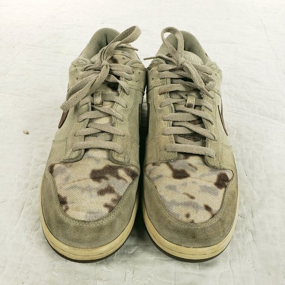 Nike Dunk Low Premium  Light Vegas Khaki Gold Chocolate Beige Camo Shoes Size 12